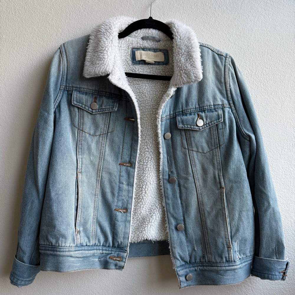 Levi's Light Blue Denim Jacket with Sherpa Collar